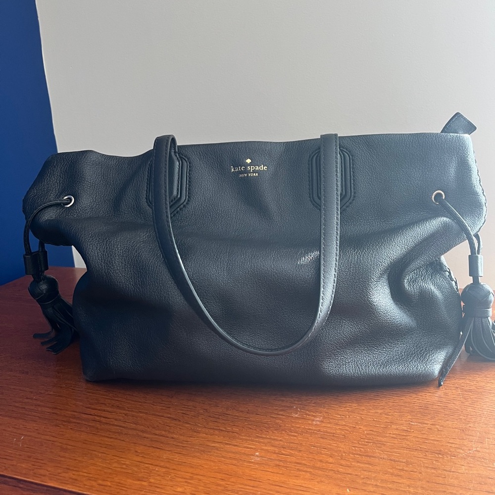 Kate Spade Black Shoulder Bag with Structured Design